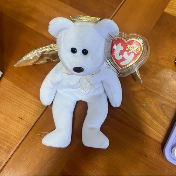 Vintage Halo II Angel Ty Beanie Baby, Stuffed Bear, Stuffed Animal Toy, Bears - Picture 3 of 9